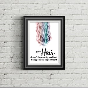 Salon decor, hairdresser quote, hairdresser gift, salon owner gift, beauty school gift, hairdresser decor, hair stylist gift