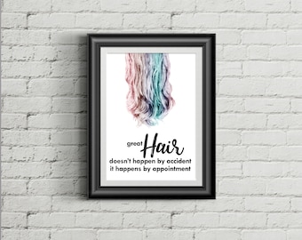 Salon decor, hairdresser quote, hairdresser gift, salon owner gift, beauty school gift, hairdresser decor, hair stylist gift