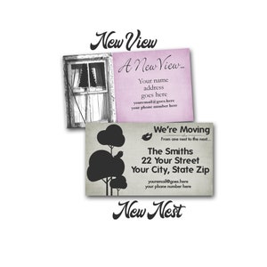 Moving Announcement, new address card, address change card, unique moving card, moving card,