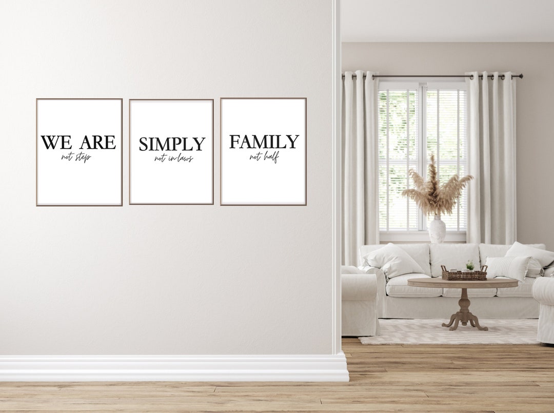 Family Art Print Set, Blended Family Sign, Family Printable Decor ...