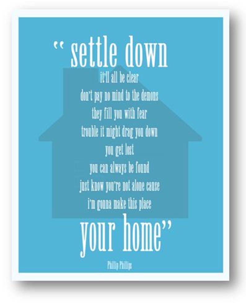 Music Decor DIY Decor Phllip Phillips Home Music Poster Digital Image Poster