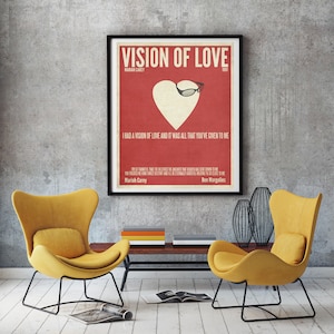 Vision of Love wall art, Mariah Carey wall art, Mariah Carey Decor,  Lamb gift, Mariah Carey fan, Lyric art, Lyric wall decor