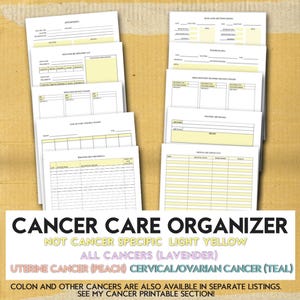 Cancer Care Forms, Cancer Care Organizer, Cancer Care Binder, Cancer patient gift, Cancer Caregiver Gift, Cancer Care Planner family