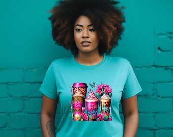 Mother's Day Coffee Cups PNG, Mom Life Sublimation Design (Digital Download)