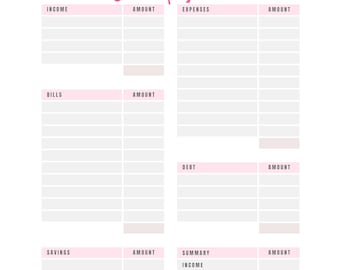 Ultimate Budget Planner, Debt Tracker, Bill Calendar (Digital Download)