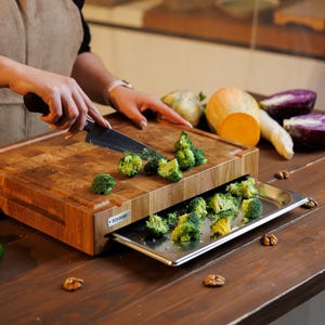 Planche à découper en bois faite main, Planche à nouilles avec un plateau, Planche à découper en chêne épais, Planche à découper, Planche de charcuterie
