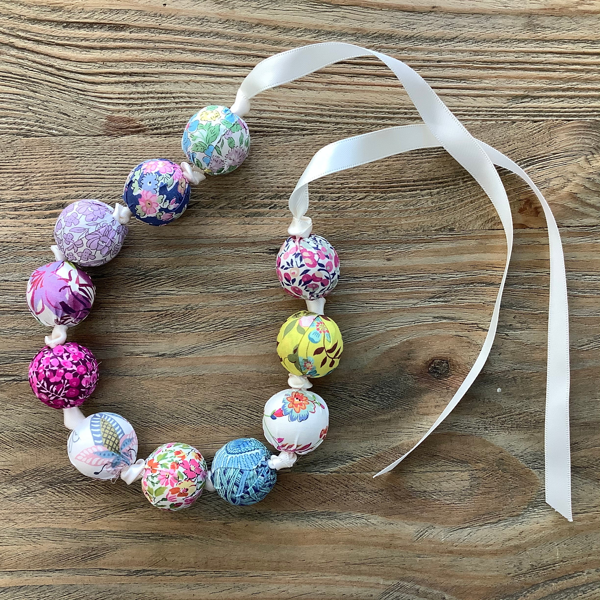Liberty of London Fabric Bead Necklace 