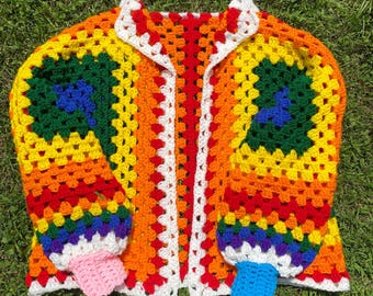 Handmade Pride Cardigan - Comfortable Fit Up to L