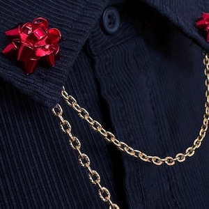 Gift Bow Collar Clip: Holiday Shirt Pin Accessory, Thanksgiving Gifts
