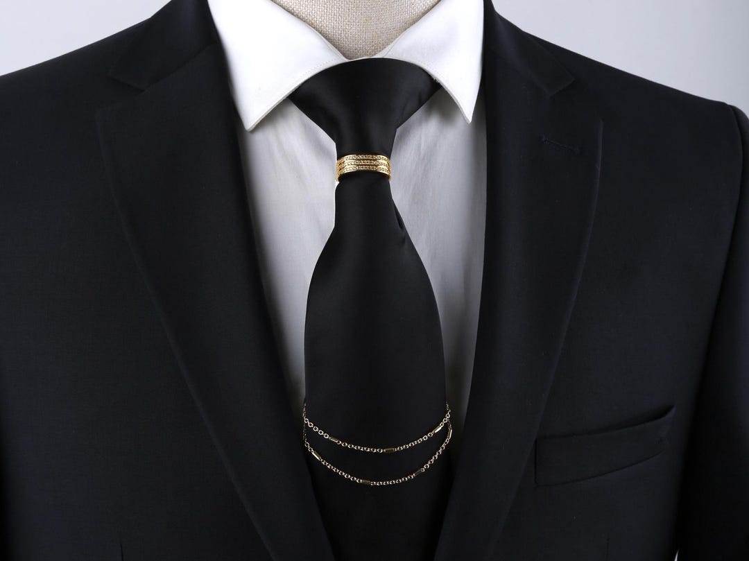 【 KISHIDAMIKI 】 chain tie - black chain tie - black | KISHIDAMIKI