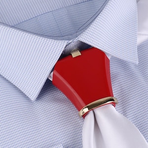 Red Tie Knot Cover: Elegant Necktie Accessory, Groomsmen Gift