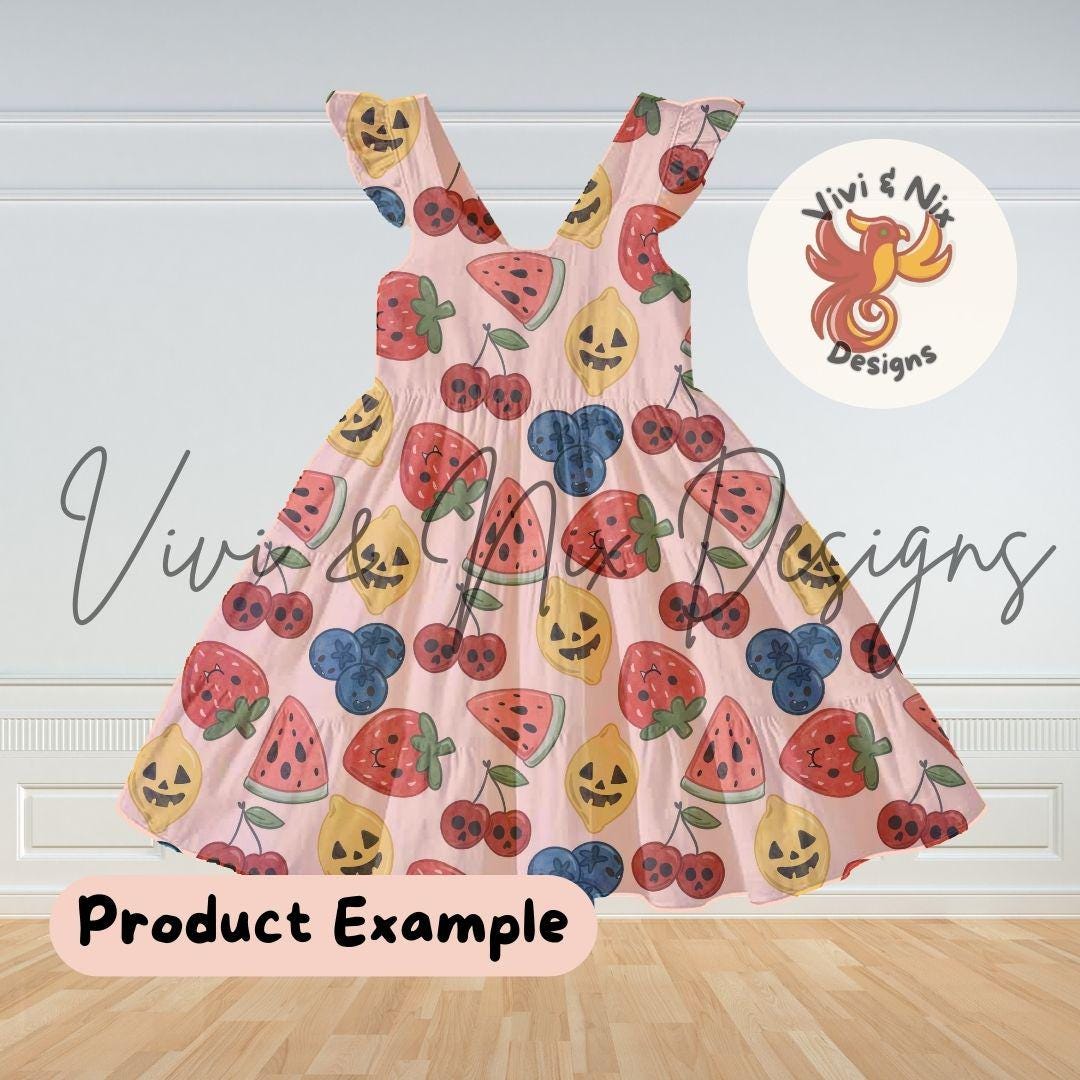 Cute Summerween Fruit Seamless Pattern, Halloween Watercolor Fruit PNG ...