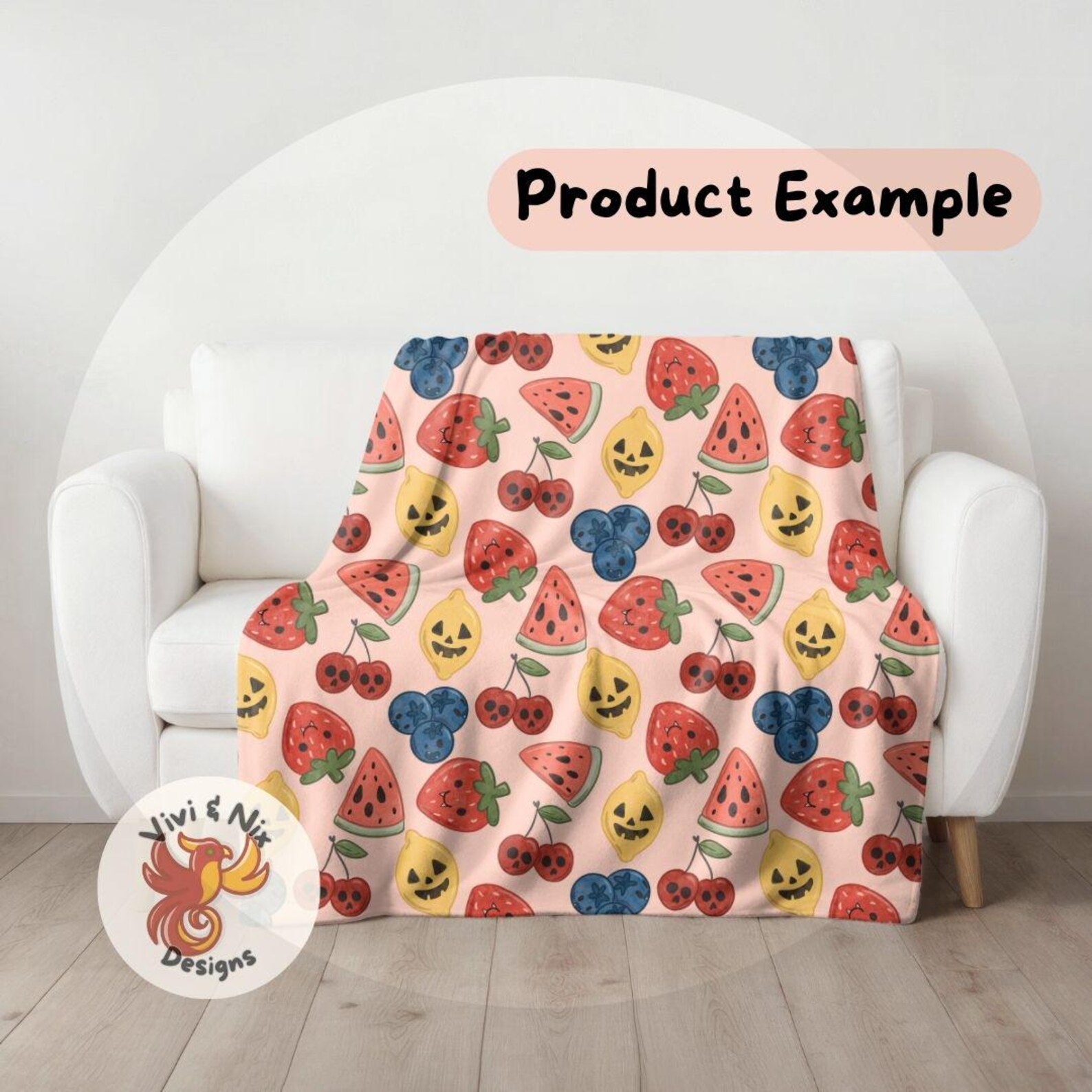 Cute Summerween Fruit Seamless Pattern, Halloween Watercolor Fruit PNG ...
