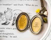 Women 39 s Locket - Friendship Jewelry - Winnie the Pooh Quote - Piglet and Pooh - We 39 ll be Friends Forever, won 39 t we Pooh - Even longer