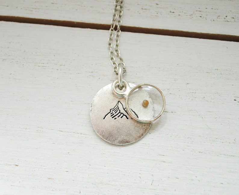 Faith can move mountains Faith Necklace Mountain Necklace Etsy