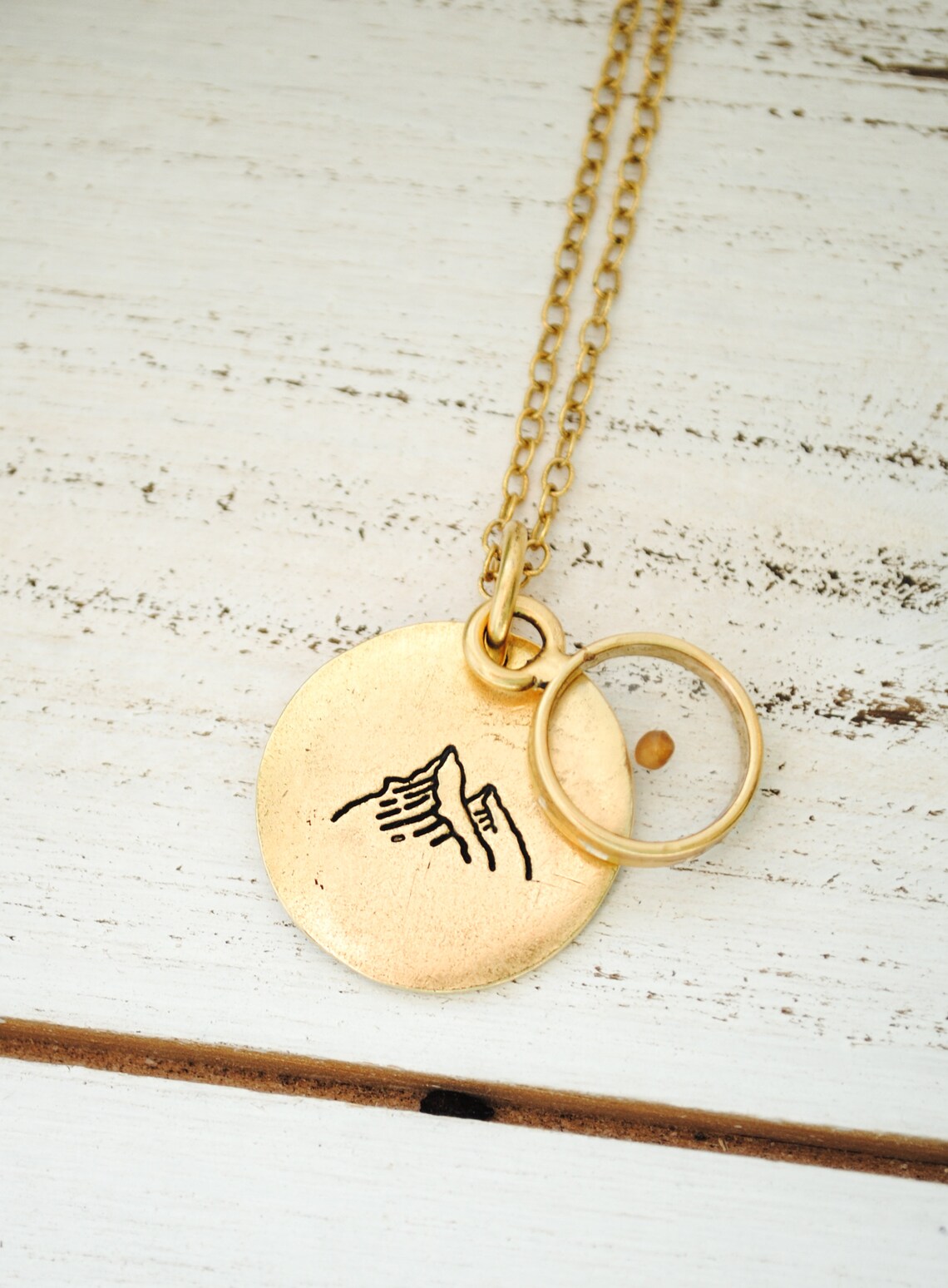 Faith can move mountains Faith Necklace Mountain Necklace Etsy