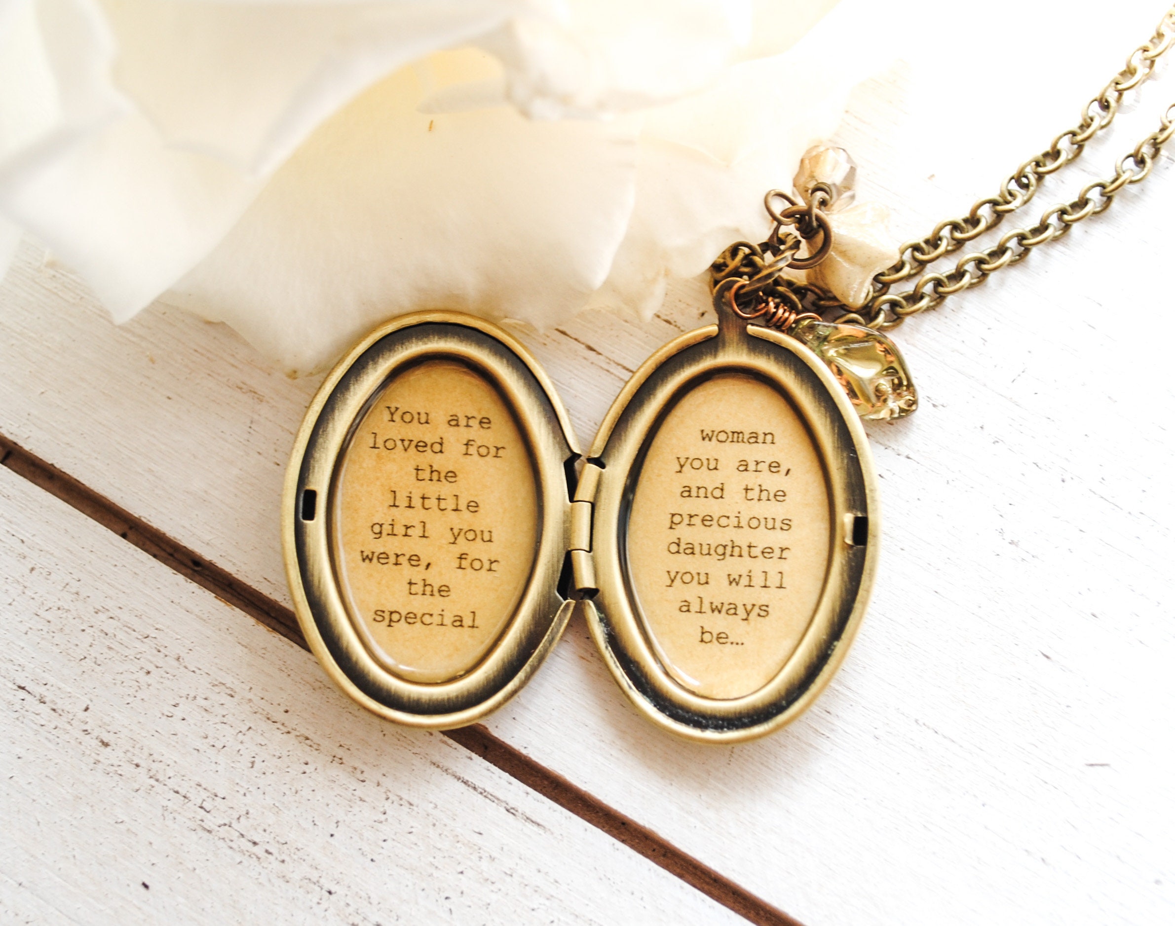 Daughter Locket Quote Locket You are loved for the little Etsy