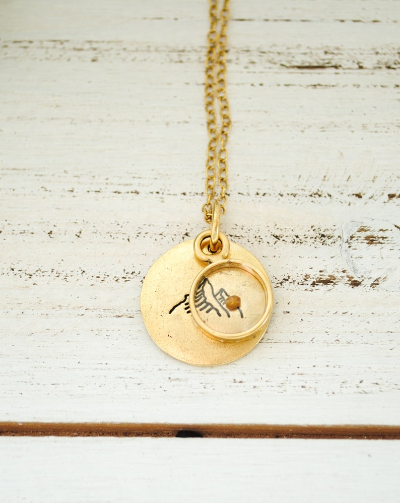Faith can move mountains Faith Necklace Mountain Necklace Etsy