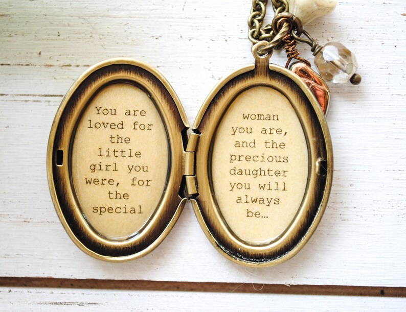Daughter Locket Quote Locket You are loved for the little Etsy
