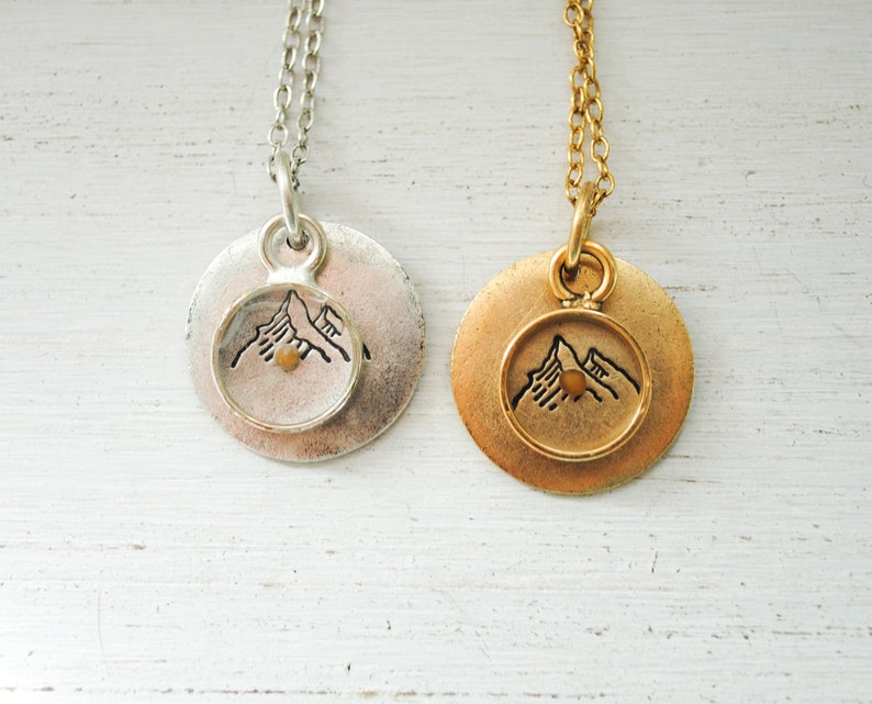 Faith can move mountains Faith Necklace Mountain Necklace Etsy