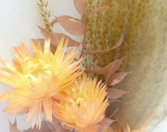 Preserved Flower Bouquet: Dried Floral Arrangement, Home Decor Centerpiece