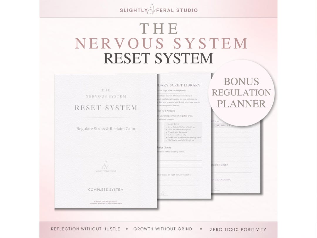 Nervous System Reset Workbook Bundle | 5, 15 & 30 Day Reset | Burnout ...