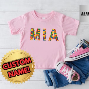 Bricks Family Matching shirt, Family shirt, Mom Dad Kid Baby shirt, Building Blocks, Shirt Birthday Family Matching Gift, Bricks Name Tee