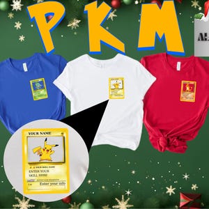 PKM personalized shirt, PKM card shirt, PKM personalized card shirt, Poke shirt, Poke card shirt, poke personalized shirt, poke personalized