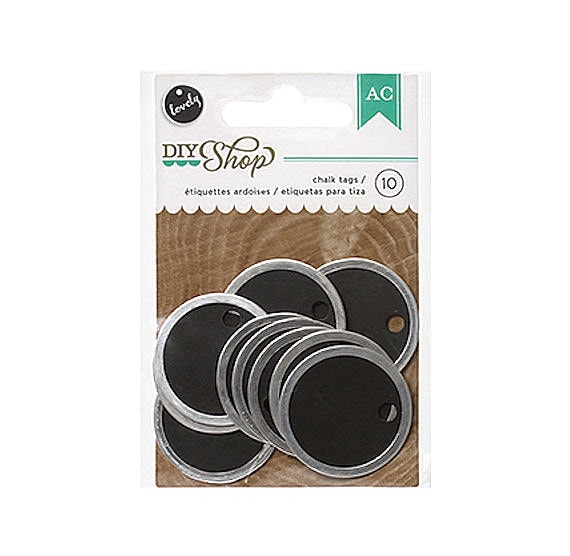 Mini Chalkboard Gift Tags, Mini Black Gift Tags, Metal Edge Gift Tags, Black Favor Tags, Black Parcel Tags, Wedding Favor Tags, Present Tags Il_570xn