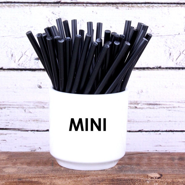MINI Black Lollipop and Cake Pop Sticks - 3.5" Plastic Sticks (100 count)