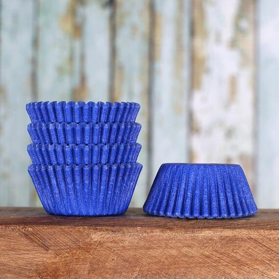 mini cupcake liners blue