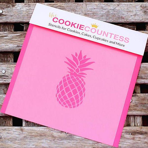 Pineapple Cookie Stencil, Pineapple Sugar Cookie Stencil, Pineapple Fondant Stencil, Cookie Countess Cookie Stencil, Pineapple Stencil