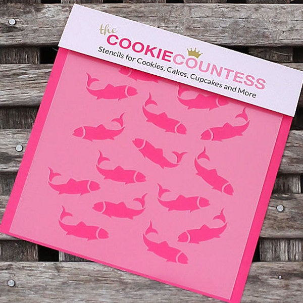 Fish Cookie Stencil, Fish Sugar Cookie Stencil, Fish Fondant Stencil, Cookie Countess Cookie Stencil, Fish Stencil