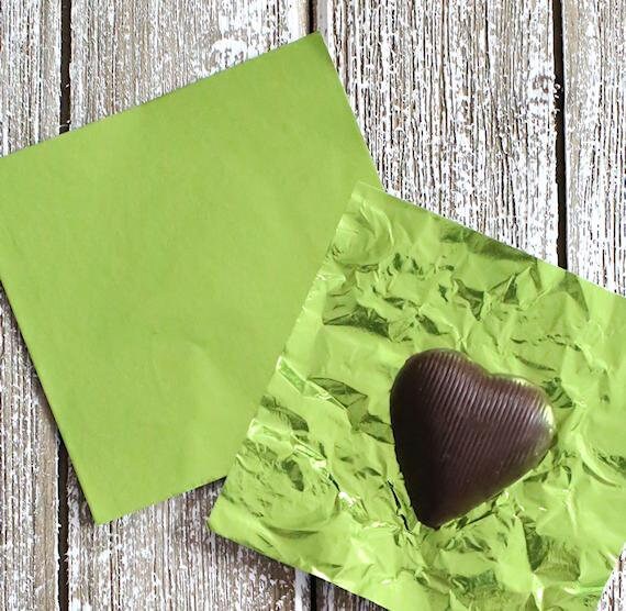 lime green foil candy wrappers lime green foil candy bar wrappers choco wrappers