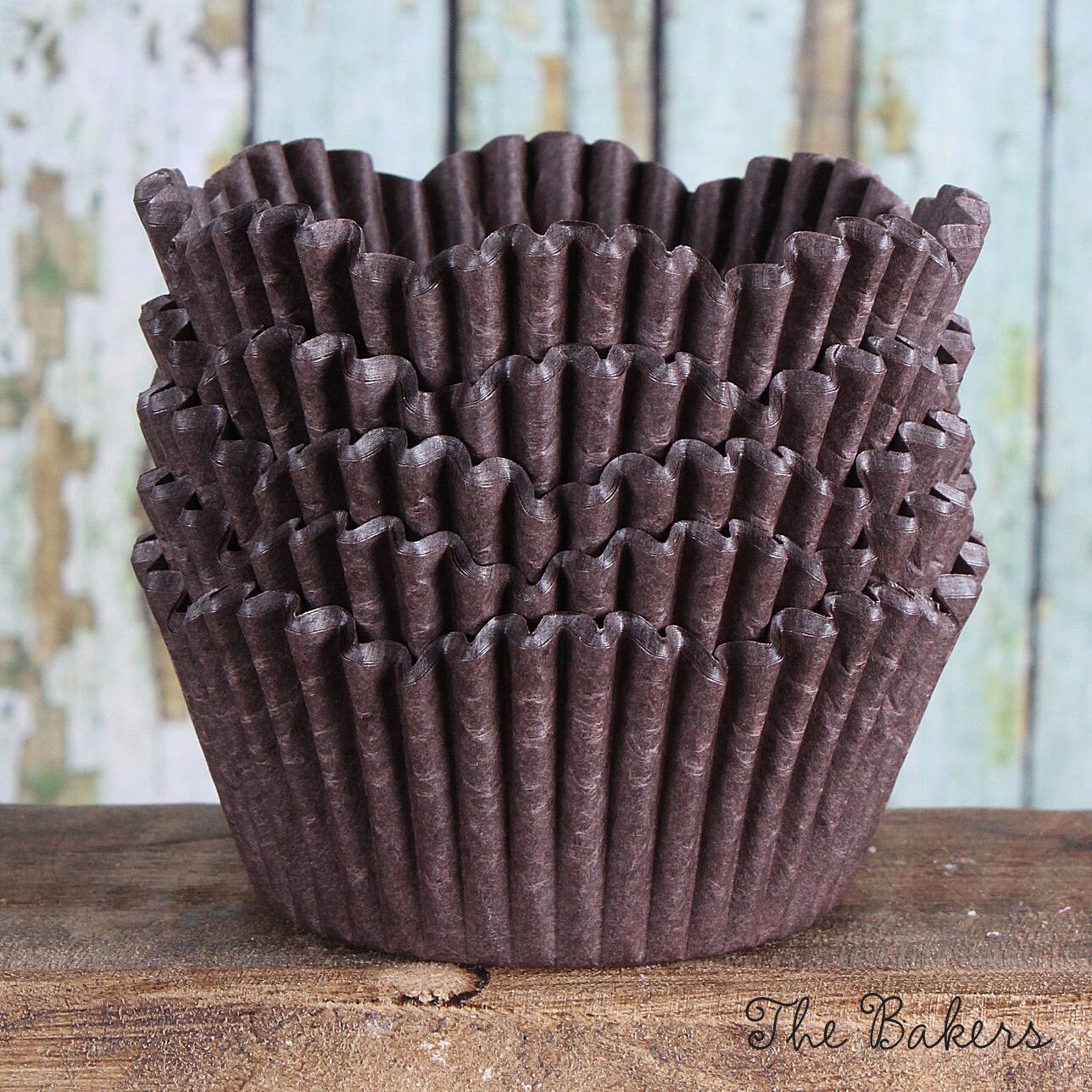 Brown Petal Cupcake Liners Brown Scallop Cupcake Liners Etsy