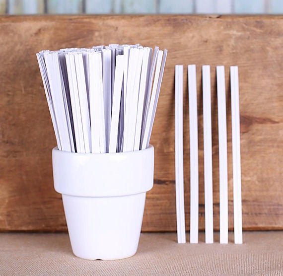 Bulk White Paper Twist Ties White Twist Ties Wedding Favor Etsy
