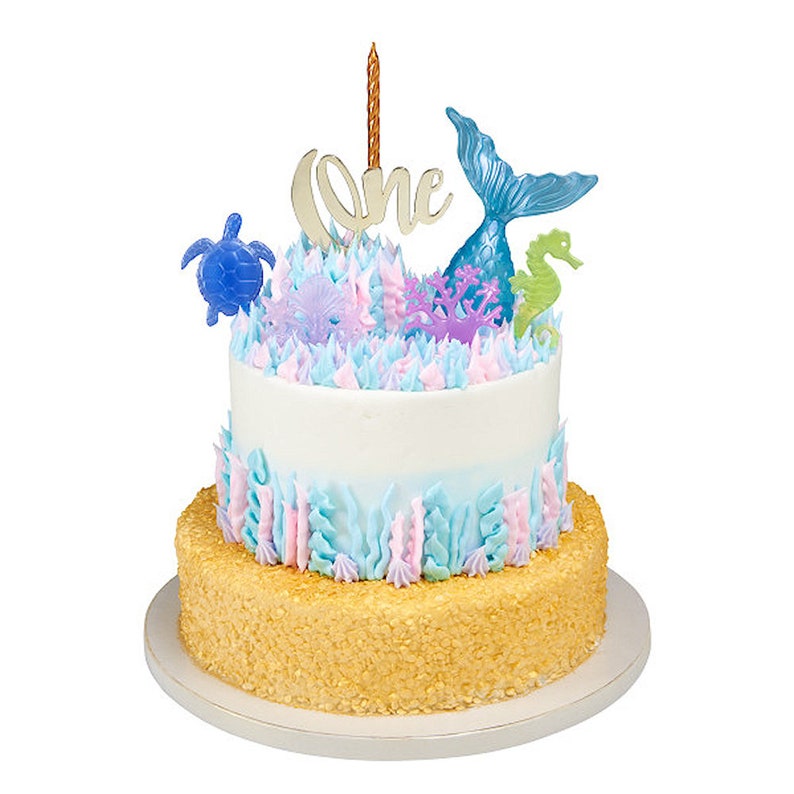 Mermaid Cake Toppers, Mermaid Cucpake Picks, Mermaid Cake Decorations, Merm...