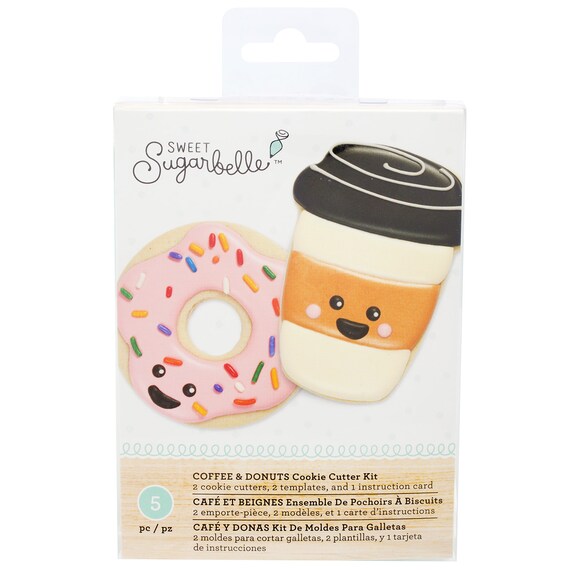 Coffee And Donut Cookie Cutters Sweet Sugarbelle Cookie Etsy