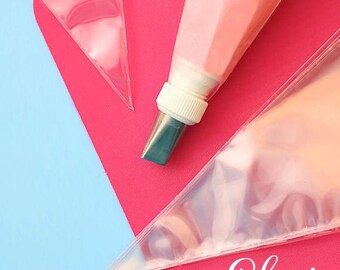 Clear Disposable Piping Bags, Disposable Pastry Bags, Disposable Frosting Bags, Disposable Icing Bags, Holiday Cookie Decorating Bags