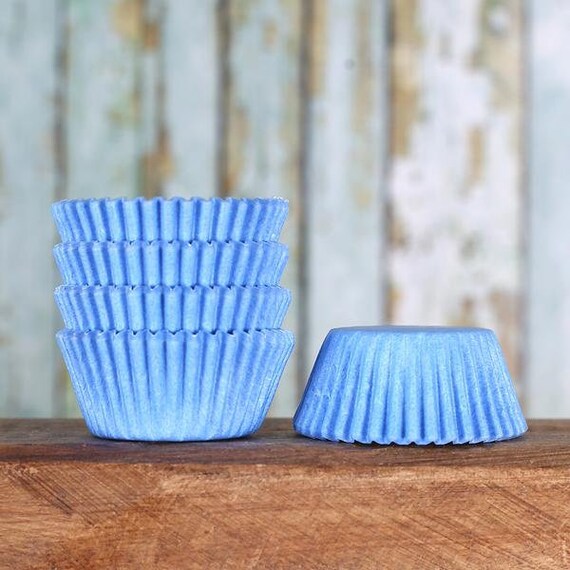 mini cupcake liners blue