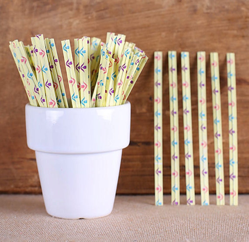 100 Wedding Twist Ties Easter Twist Ties Spring Flower Twist Ties Cellophane Bag Ties Spring Twist Ties Candy Buffet Ties