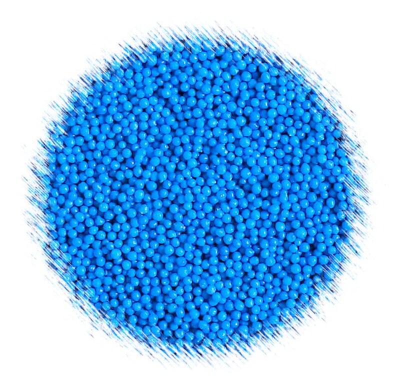 Bright Blue Nonpareils Electric Blue Sprinkles Edible Sprinkles Cake Decorating Sprinkles