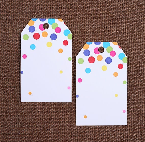 rainbow polka dot gift tags rainbow gift tags rainbow parcel etsy