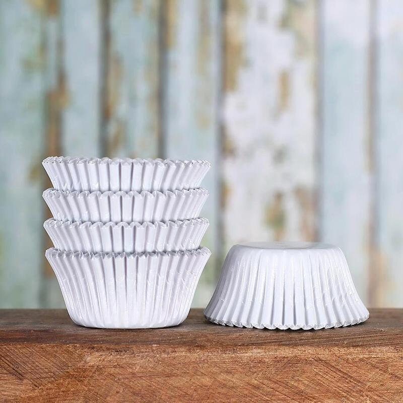 Mini White Foil Cupcake Liners Foil White Cupcake Liners Etsy