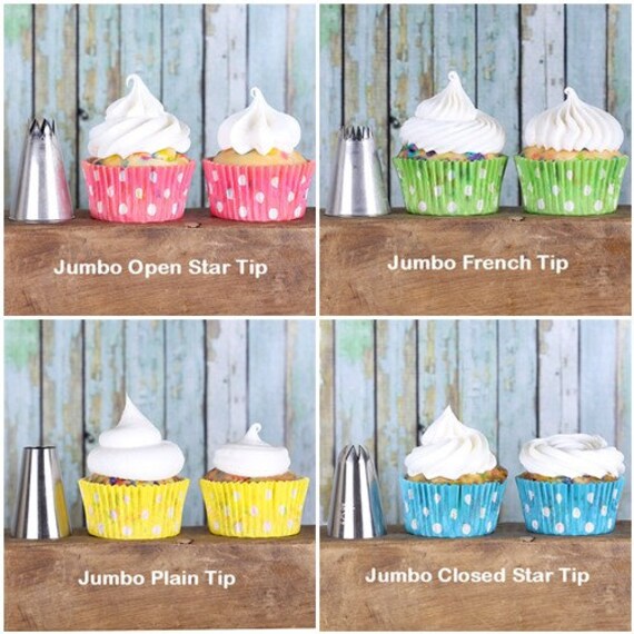 Jumbo Frosting Tip Set Jumbo Icing Nozzle Set Jumbo Open Etsy