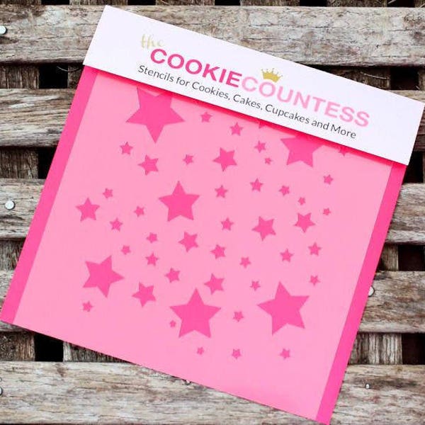 Star Cookie Stencil, Star Sugar Cookie Stencil, Star Fondant Stencil, Cookie Countess Cookie Stencil, Star Stencil, 4th of July Stencil