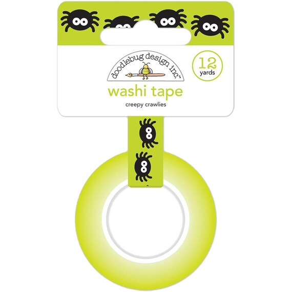 Halloween Washi Tape, Spider Washi Tape, Doodlebug Designs Washi Tape, Doodlebug Washi, Halloween Paper Crafting, Scrapbooking, Kids Party Il_570xn