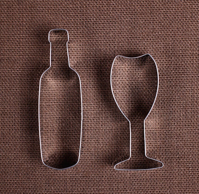 Wine Cookie Cutter Set Bottle Glass Image 0