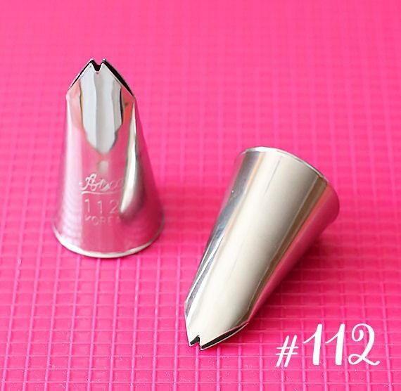 Ateco Large Leaf Frosting Tip: 112, Large Leaf Decorating Tube, Leaf Icing Nozzle, Royal Icing Christmas Tree Frosting Tip, Leaf Piping Tip Il_570xn