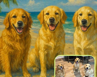 Aangepast olieverfschilderij | Hondenolieverfschilderij | Afbeelding naar schilderij | Kunst | Aangepast canvas | Canvasfoto | Hondenmoedercadeau | Huisdiergedenkteken